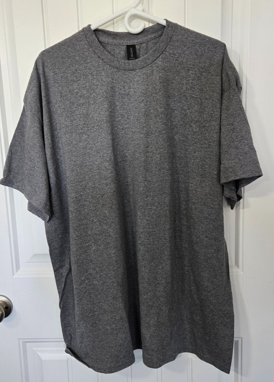 Gildan G800 Mens Cotton/Polyester Knit DryBlend Graphite Gray Plain T-Shirt