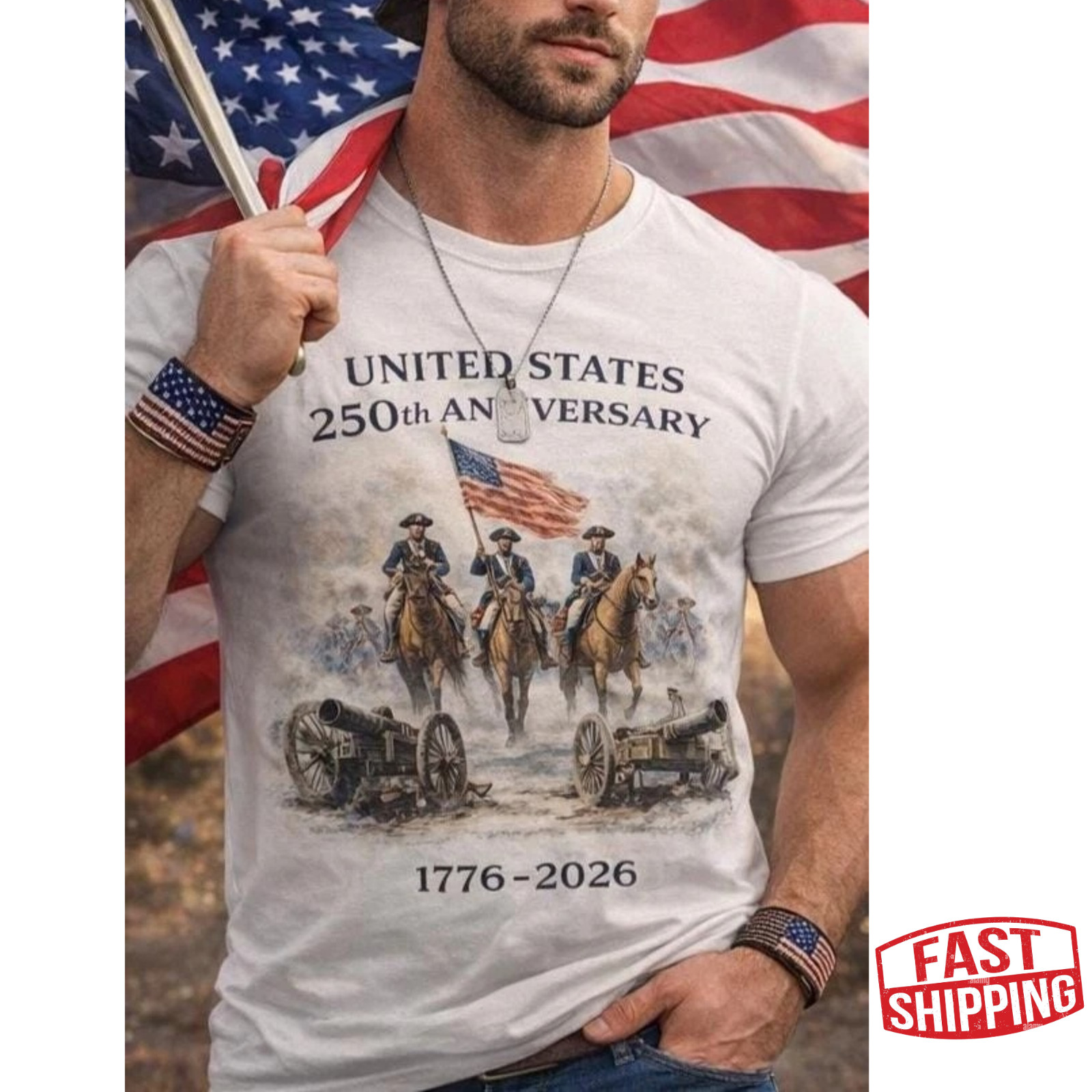 America 250th Anniversary Shirt, Revolutionary War Soldiers Tee, 1776-2026
