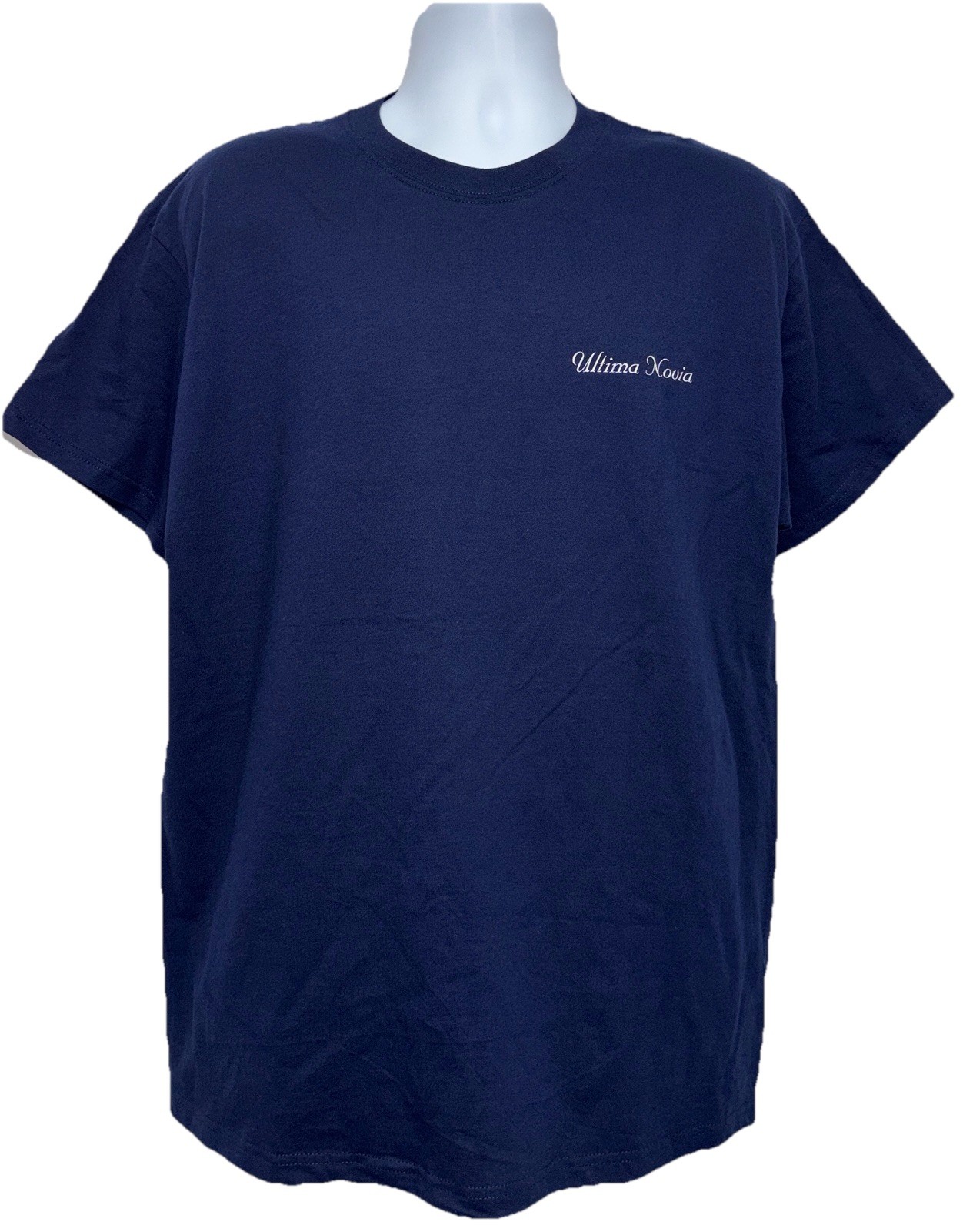 Fruit of the Loom-Men Size XL Short Sleeve Graphics T-Shirt Navy “Ultima Novia”