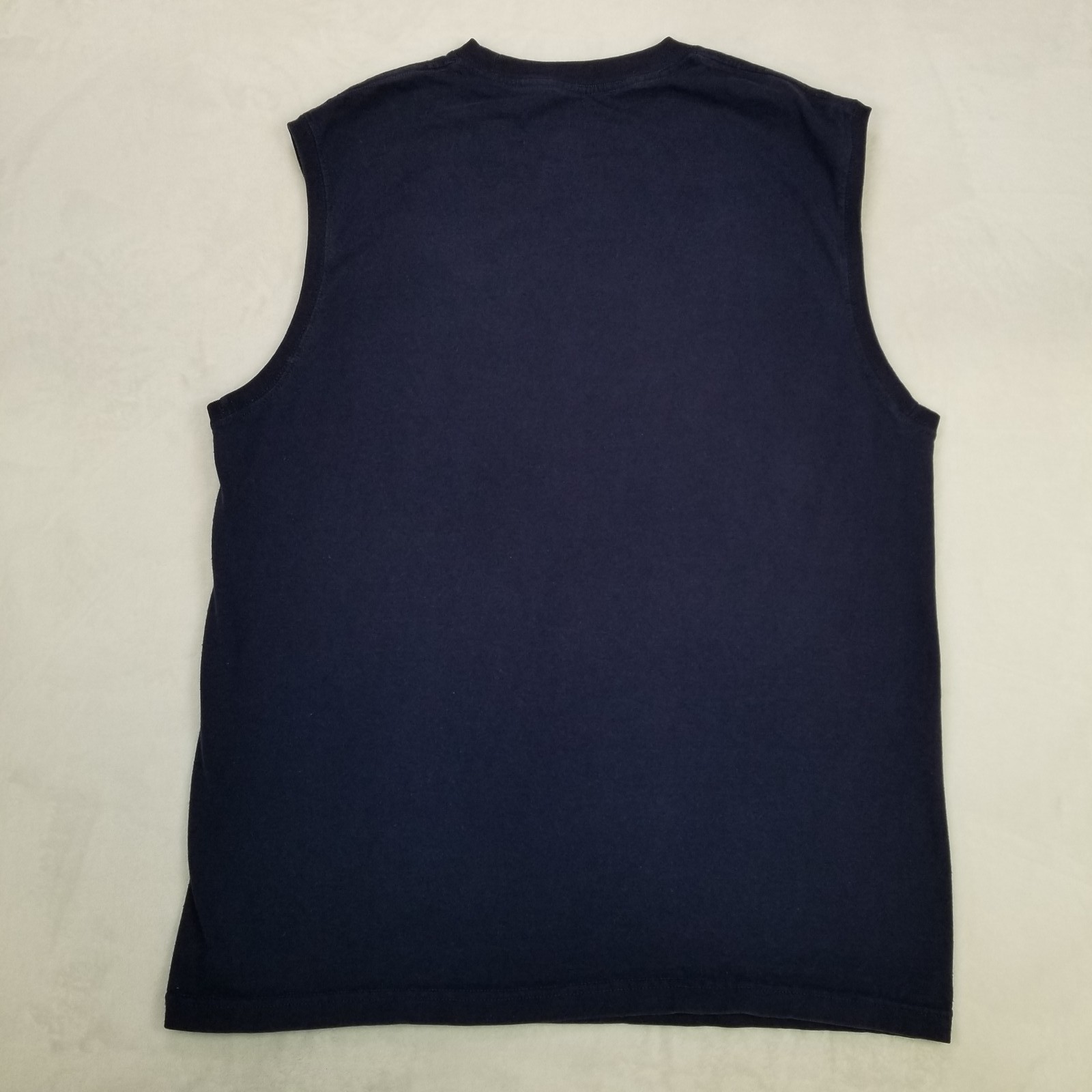 Fruit of the Loom Men’s Medium Navy Blue Sleeveless Crewneck Tank Top Basic Fit