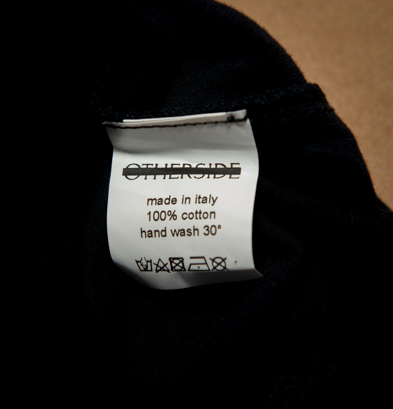 OTHERSIDE T-Shirt size L Dark Navy Coated Logo Front Made in Italy