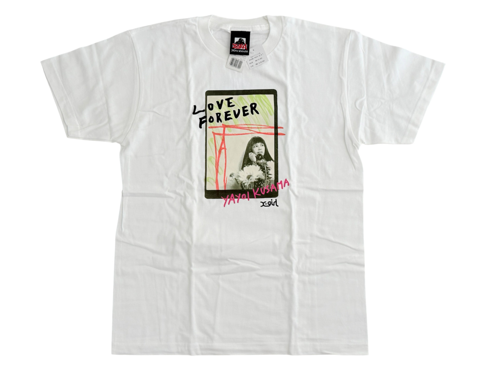 Yayoi Kusama x X-girl Unisex Adults T-Shirt NWT One Size White Japan