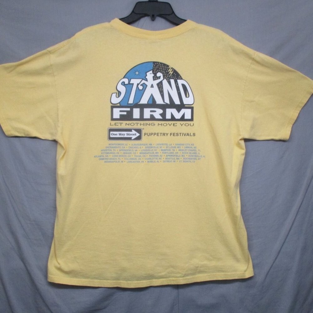 Stand Firm Puppetry Tour Shirt Yellow Men Size | XL