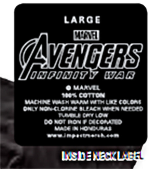 Licensed Avengers Infinity War T-Shirt Thanos with Stones/Heroes size XL