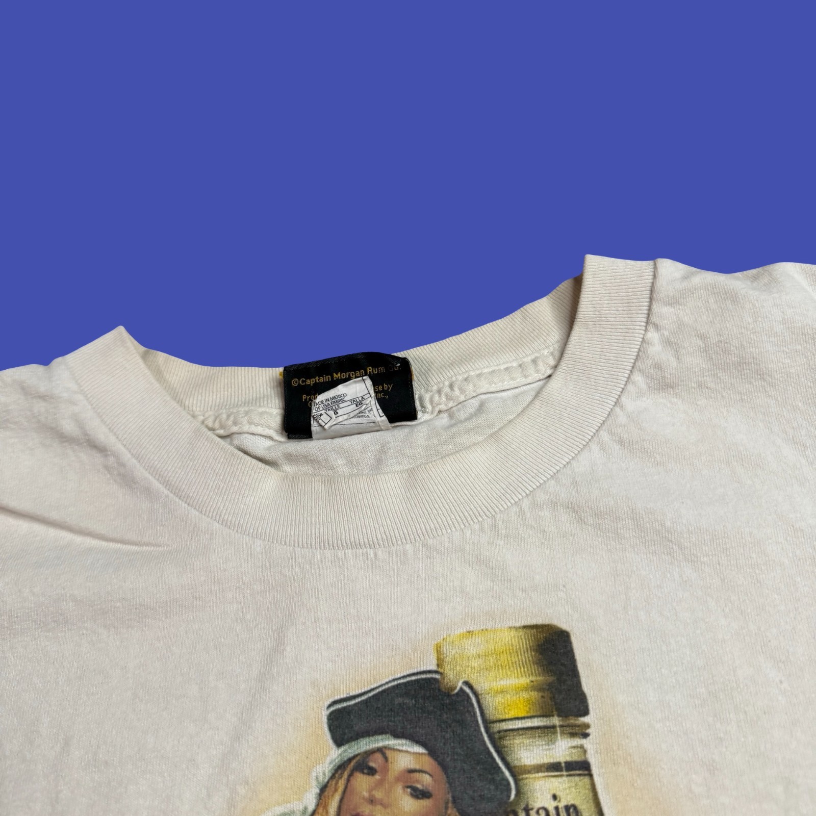 Captain Morgan Rum Graphic T Shirt XL Pirate Bar Brewery Promo Distressed