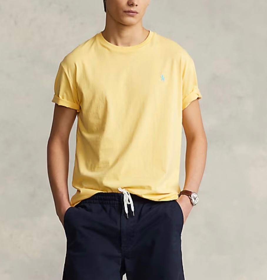 Polo Ralph Lauren Classic Fit Short Sleeve Cotton T shirt Yellow Men’s Sizes