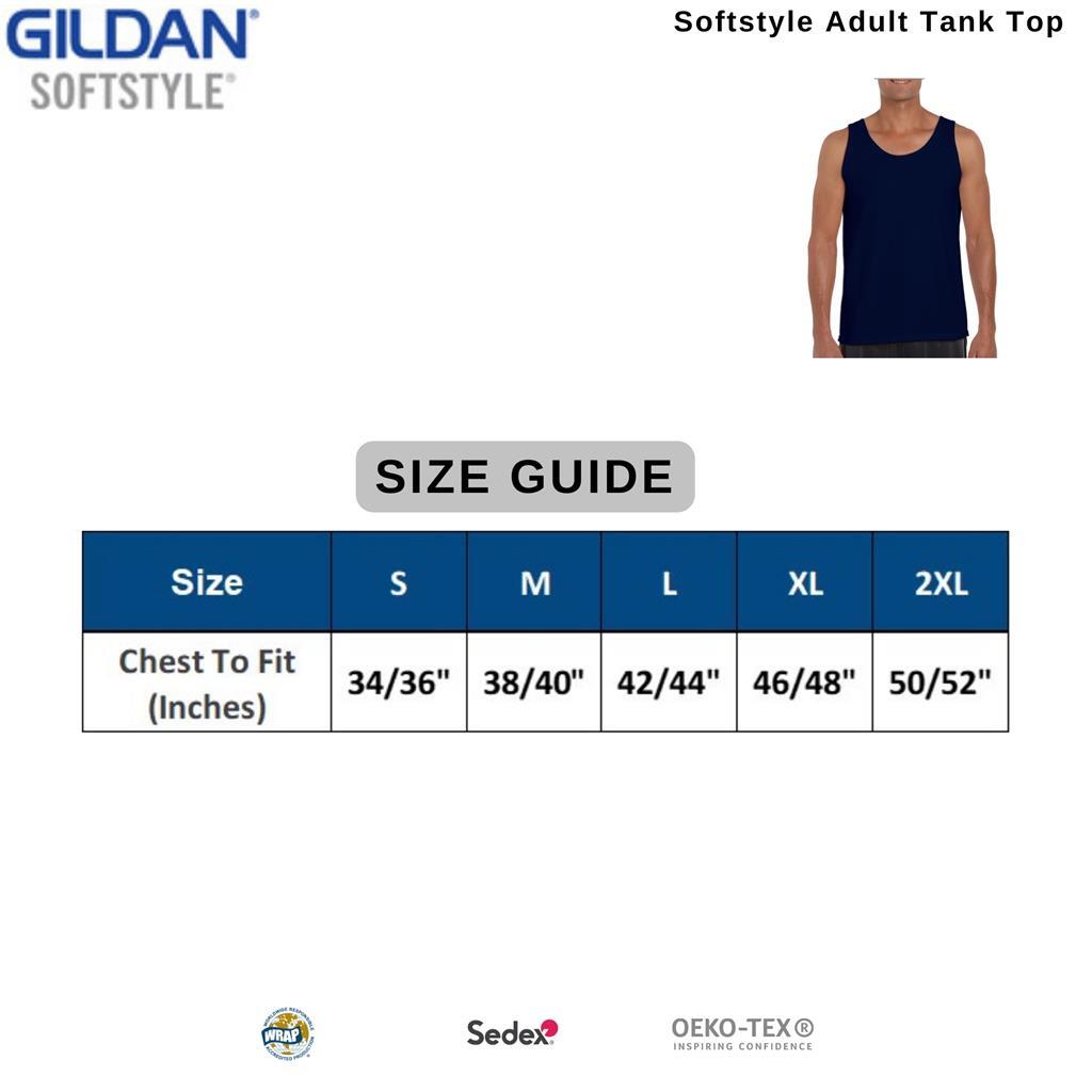 Gildan Softstyle Mens Vests Plain Sleeveless Cotton Tank Tops