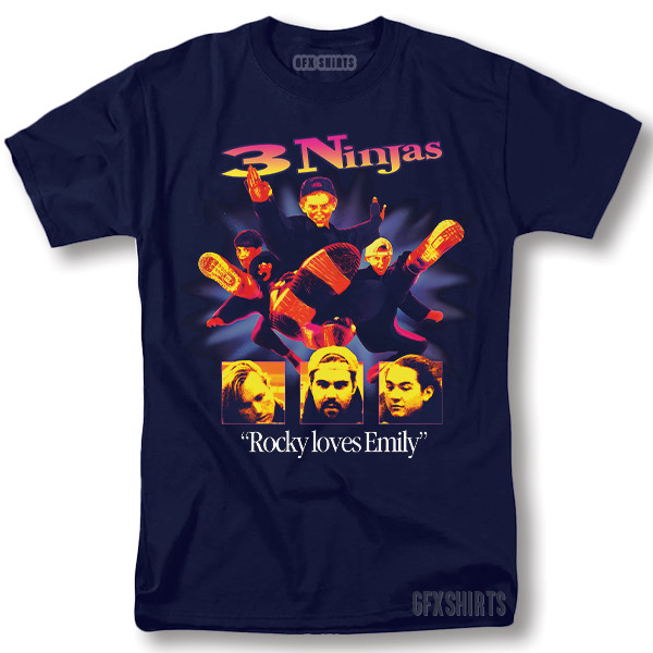 3 Ninjas Shirt Classic Movie Poster Graphic Design T-Shirt