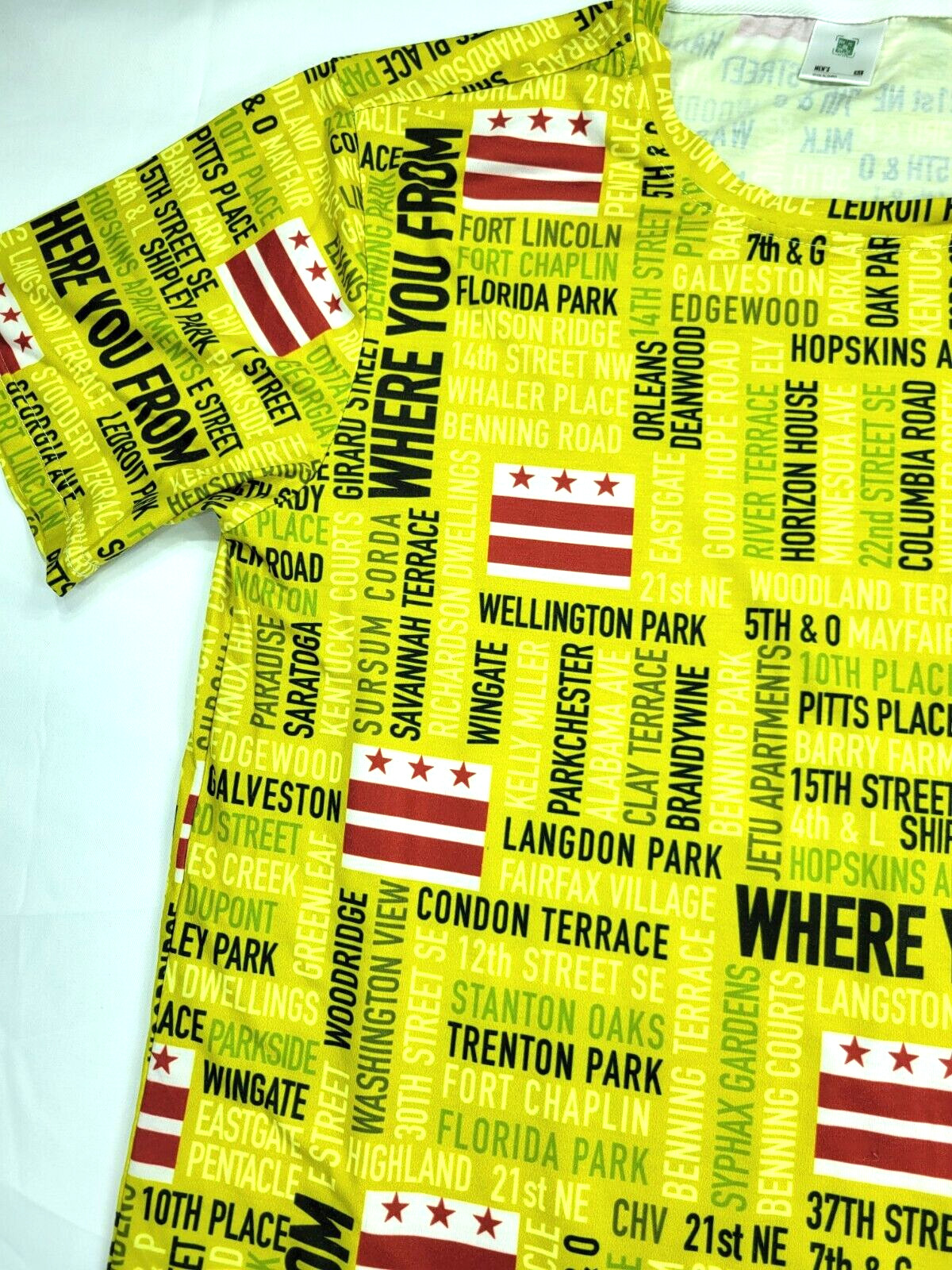 Washington DC Metro TWHERE YOU FROM? Map T Shirt Men’s MEDIUM