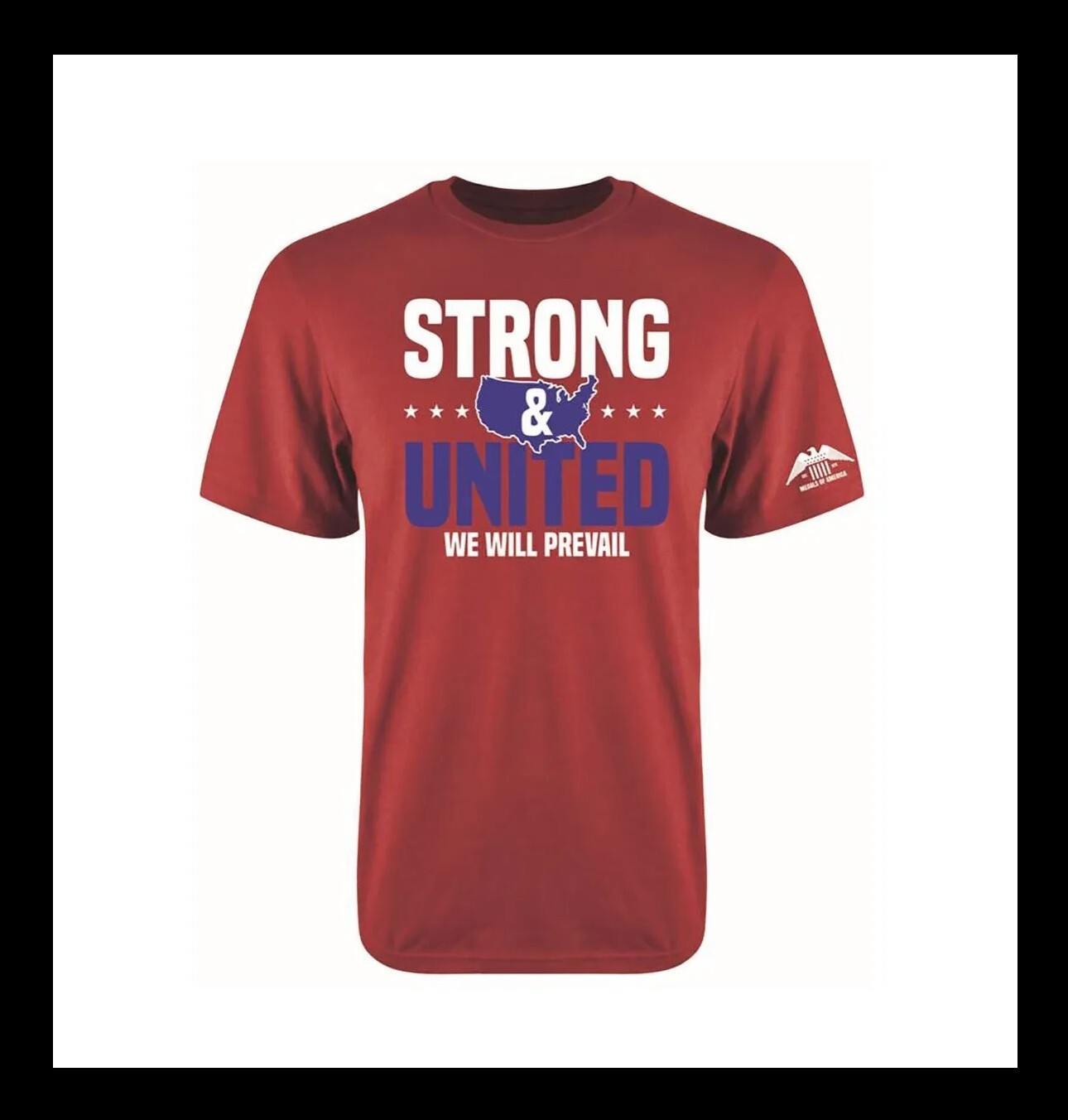 STRONG & UNITED-NEXT LEVEL APPAREL 100% COTTON S-SLEEVE MILITARY/VET T-SHIRT XL
