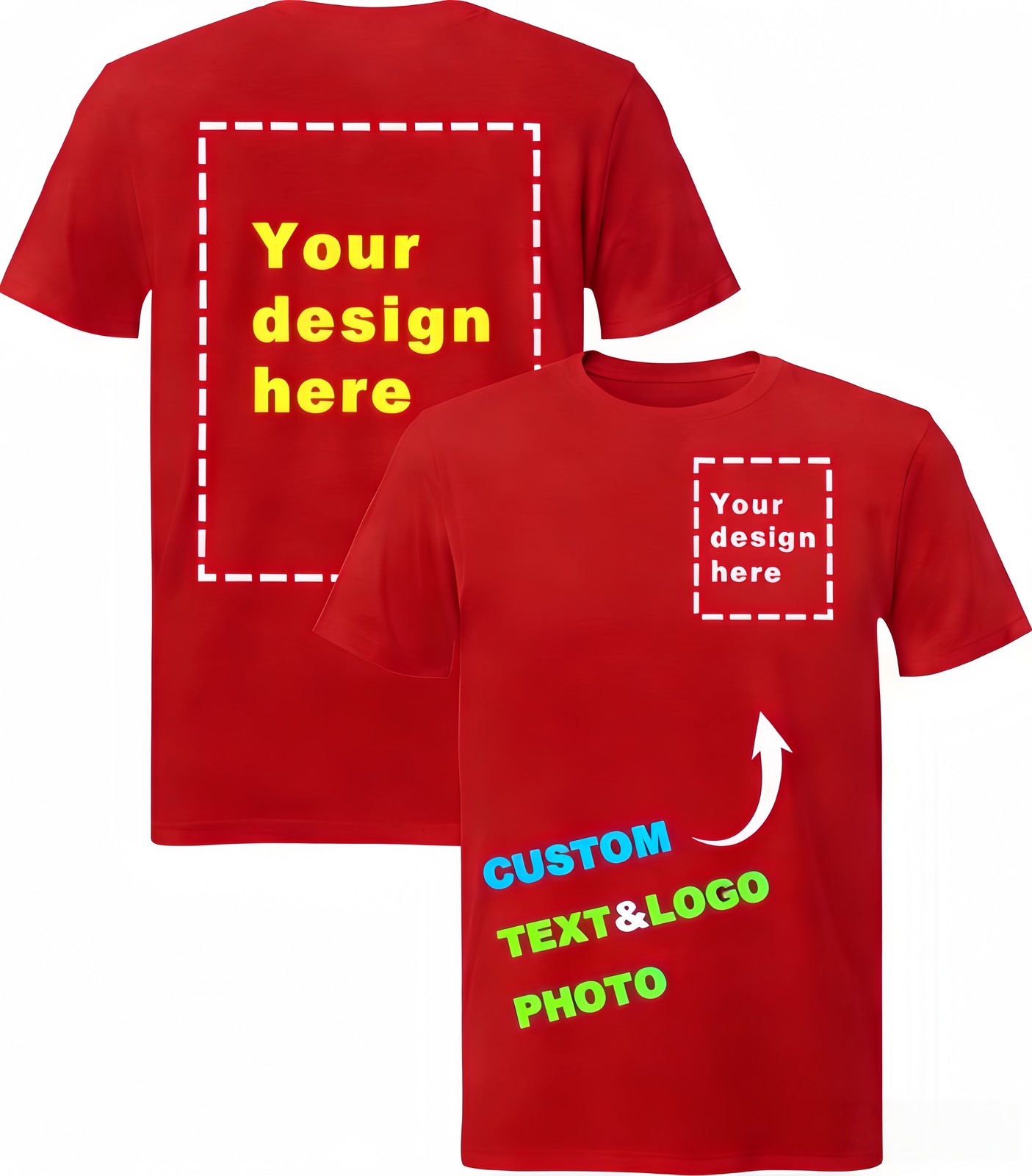 Couple Anniversary Gift Custom Name and Date 100% Cotton T-Shirt