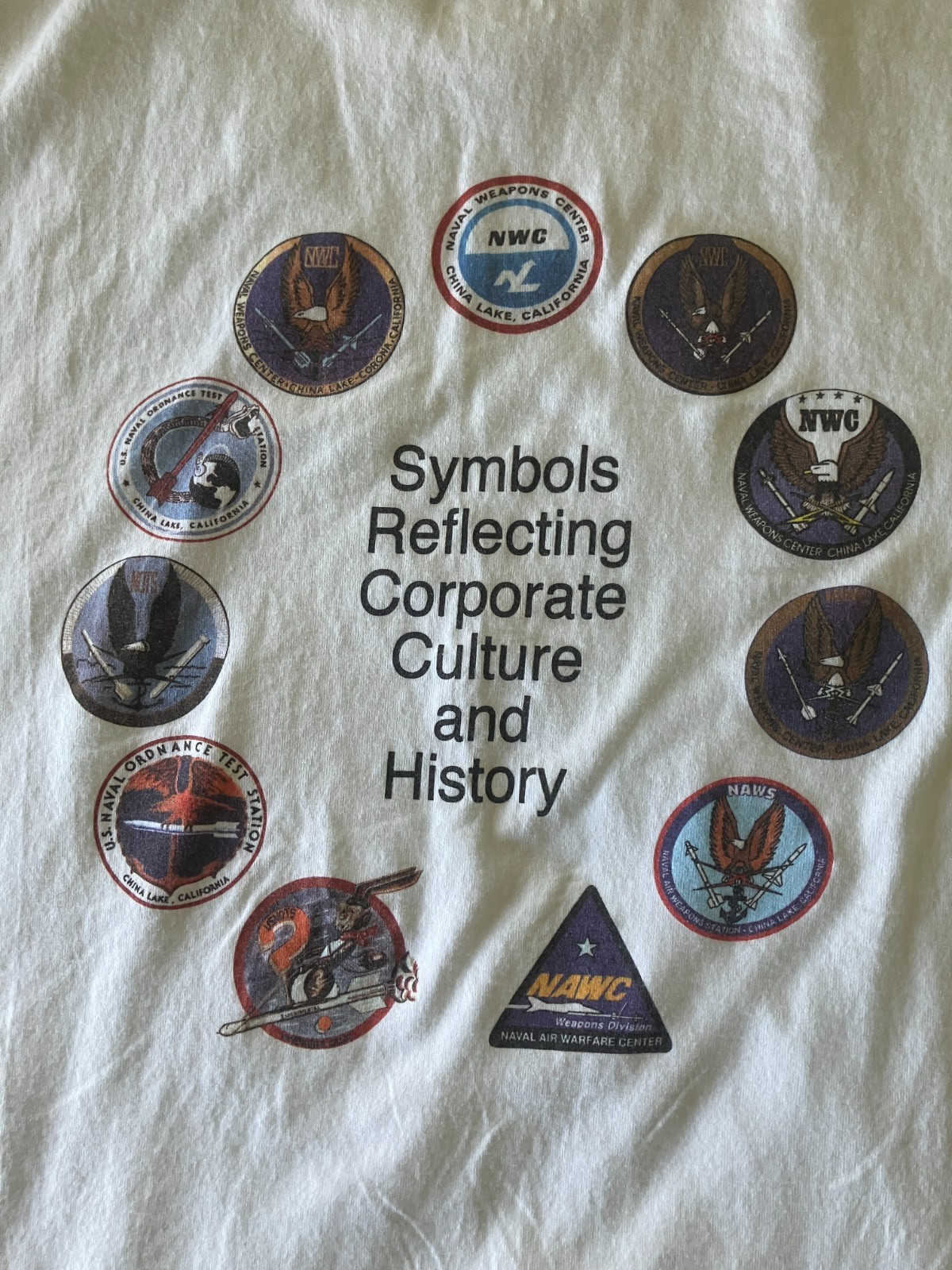 China Lake Naval Weapons Center Historical Patches T-shirt Size Medium