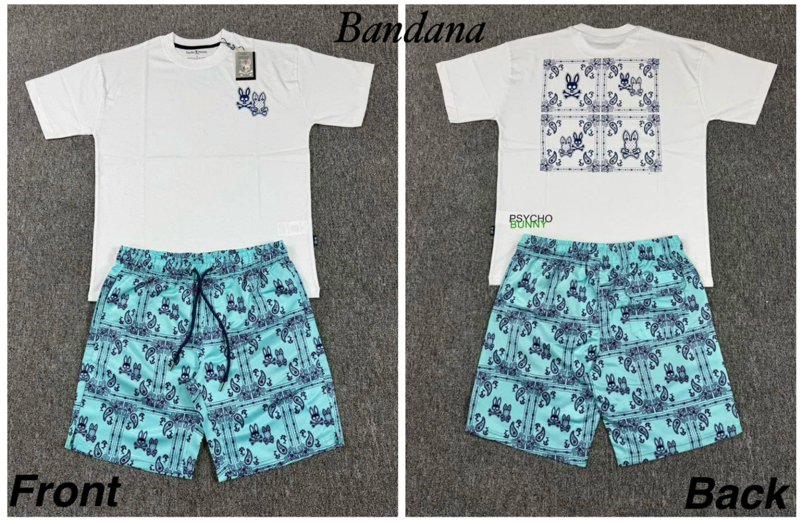 Pyscho Bunny Tshirt/Short Sets