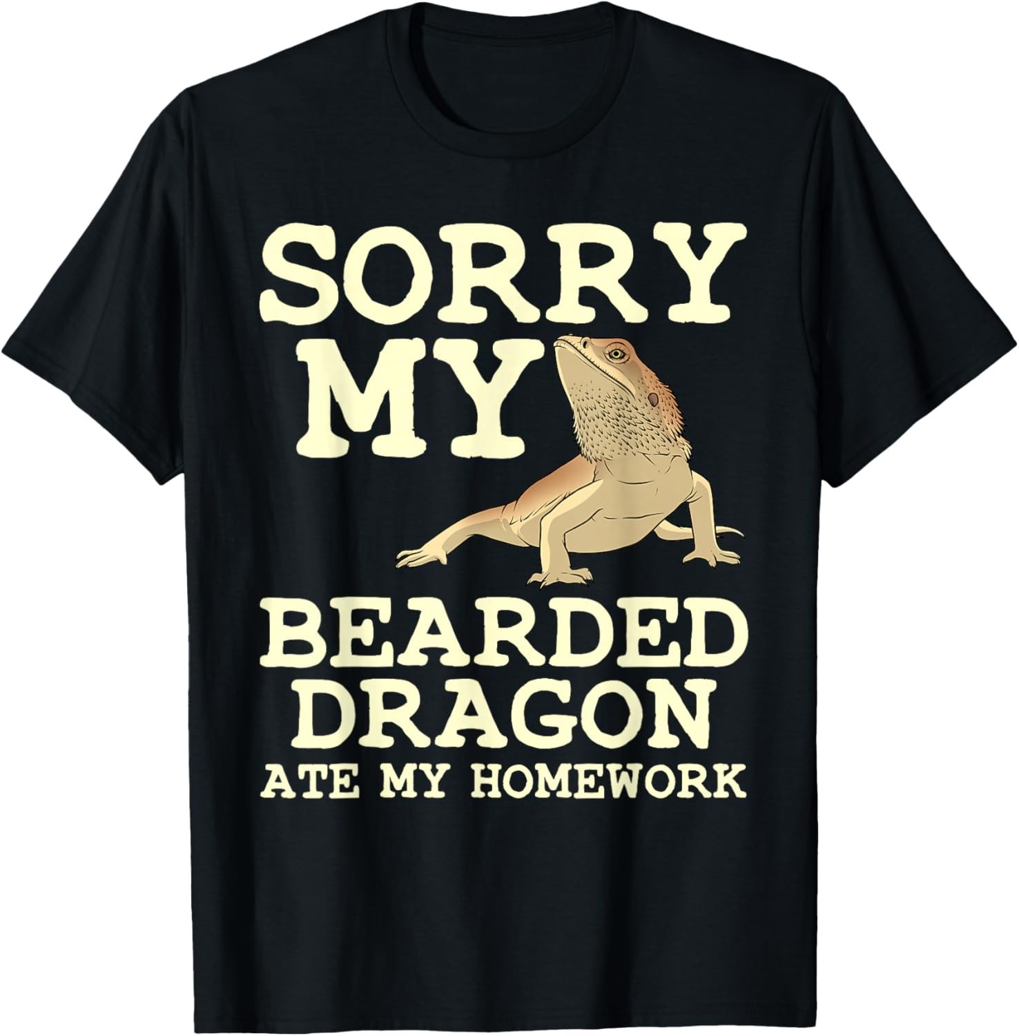 Funny Bearded Dragon Art for Boys Girls Beardie Lover Gift Unisex T-Shirt