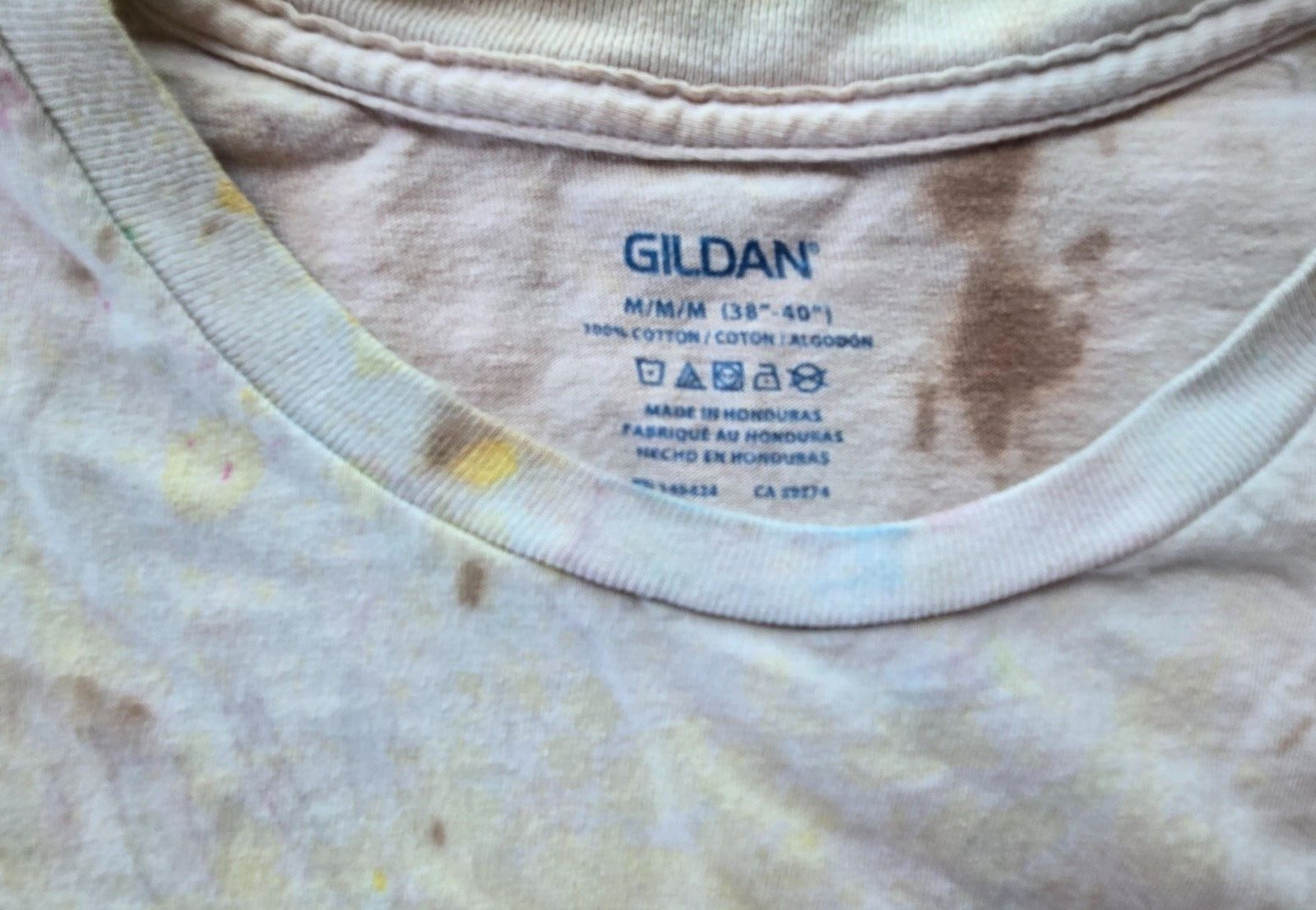 Gildan M 100% Cotton Tie-Dye Pull-on Short Sleeve T-Shirt