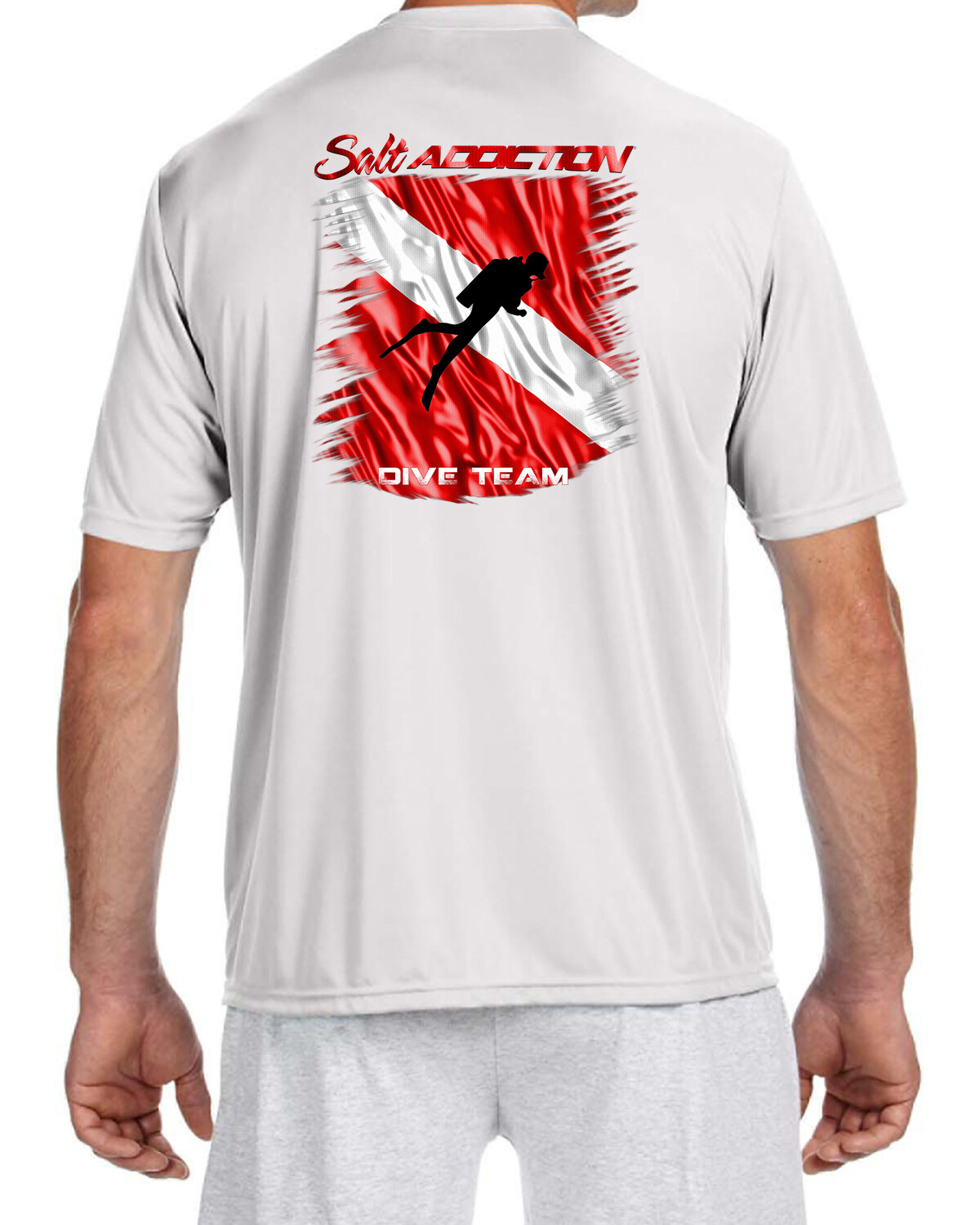 Salt Addiction t Shirt Short Sleeve MicroFiber dive flag diving scuba 30