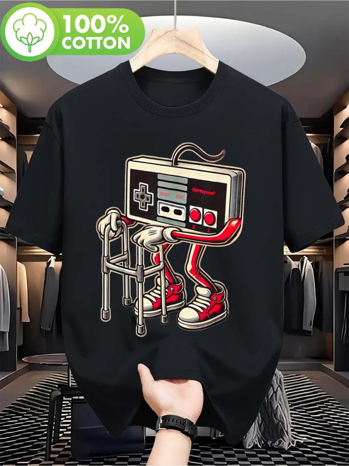Old School Gamer Funny Retro Tee – Vintage Controller Graphic Shirt