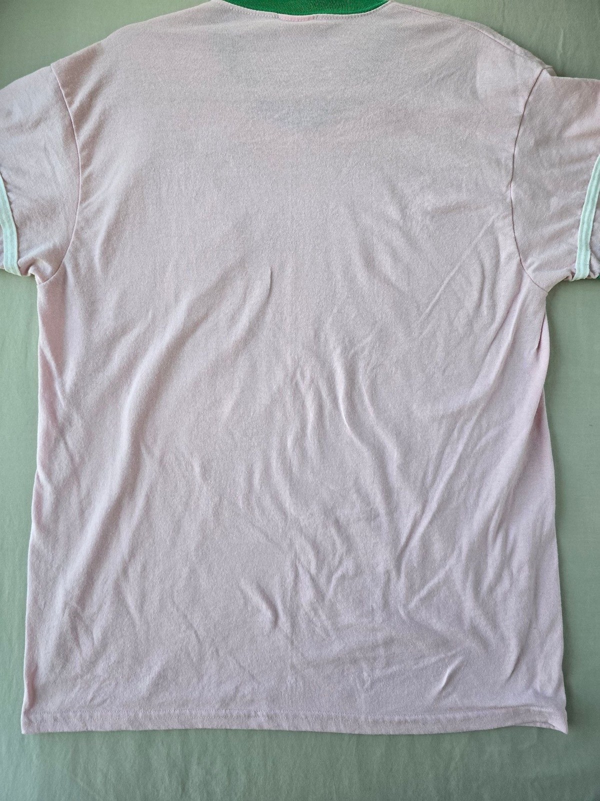 Augusta Sportswear Pink and Green Ringer Tee Nutcracker Graphic T-Shirt