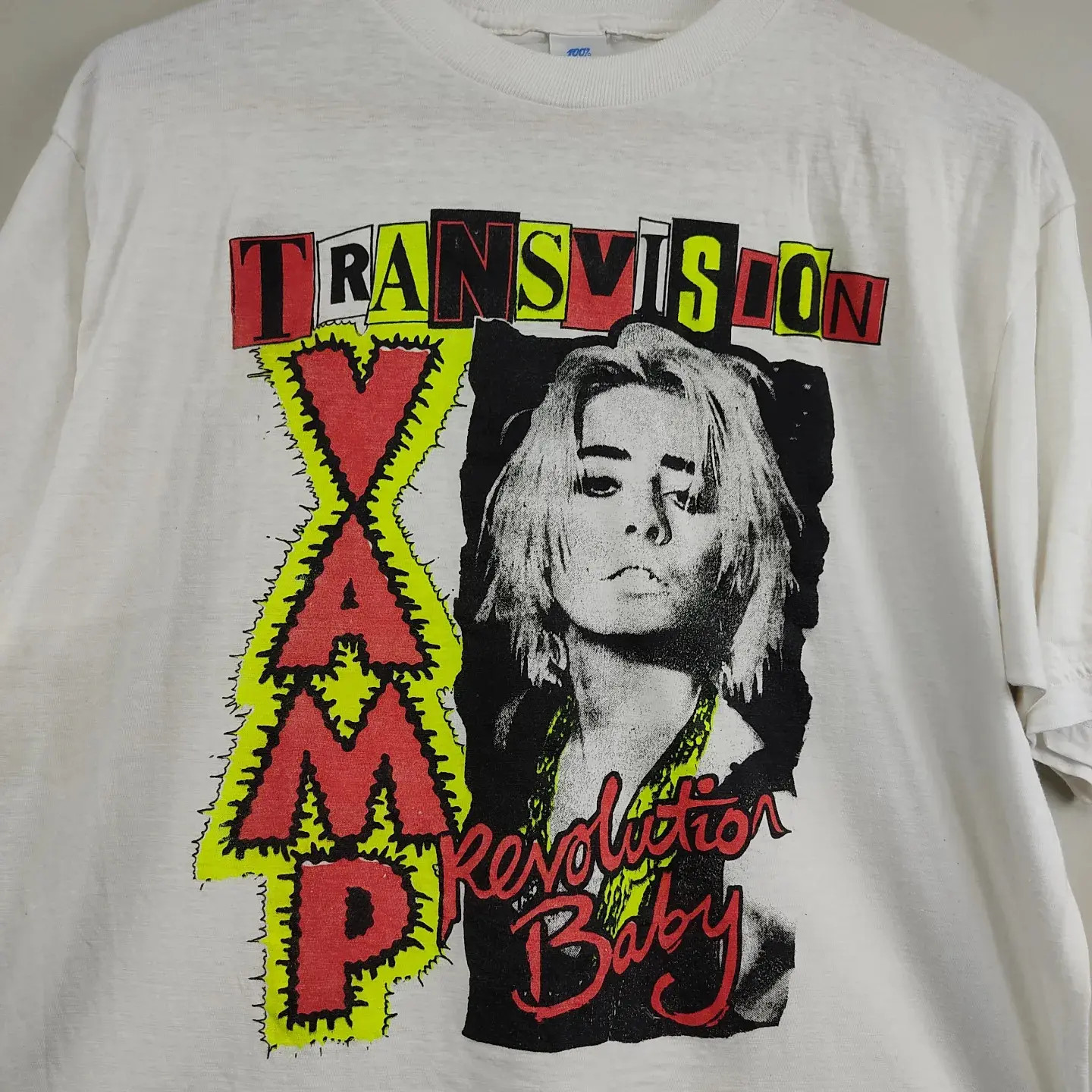 Vintage 1988 Transvision Vamp Revolution Baby Pop Art Wendy Shirt BL1373