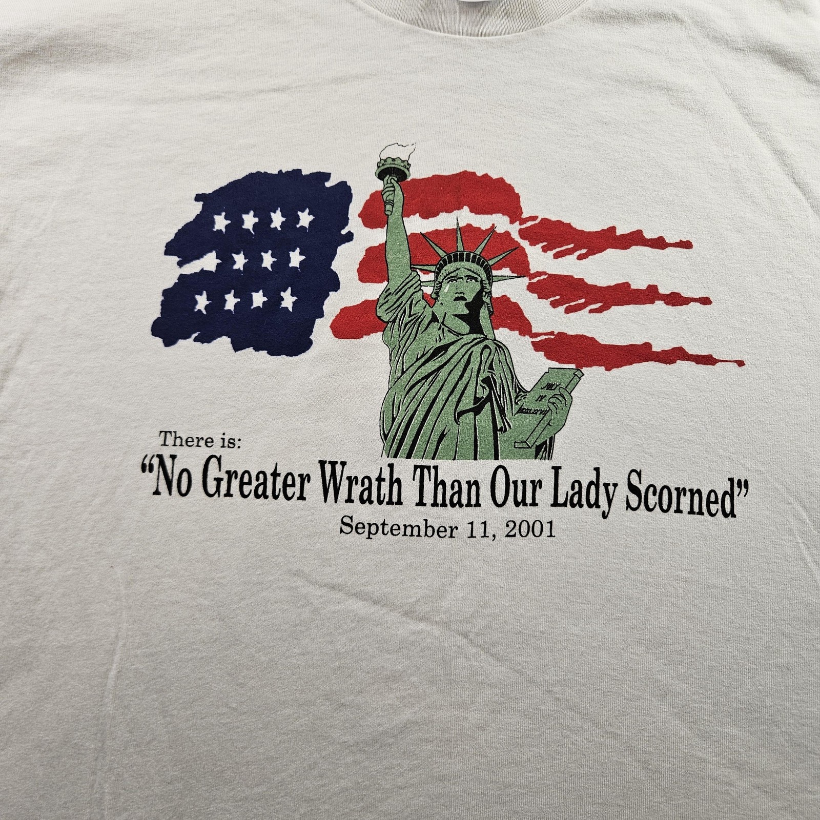 Vintage 9/11 Statue of Liberty Shirt Mens Large Hanes Patriot September 11 2001