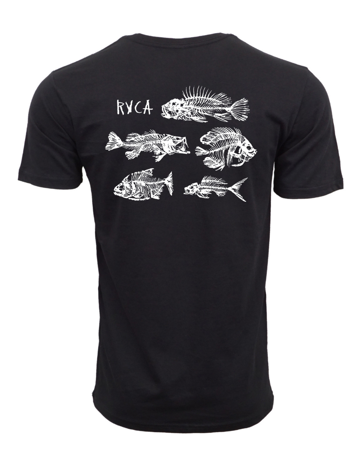 RVCA FISH SKULY MENS T SHIRT BLACK