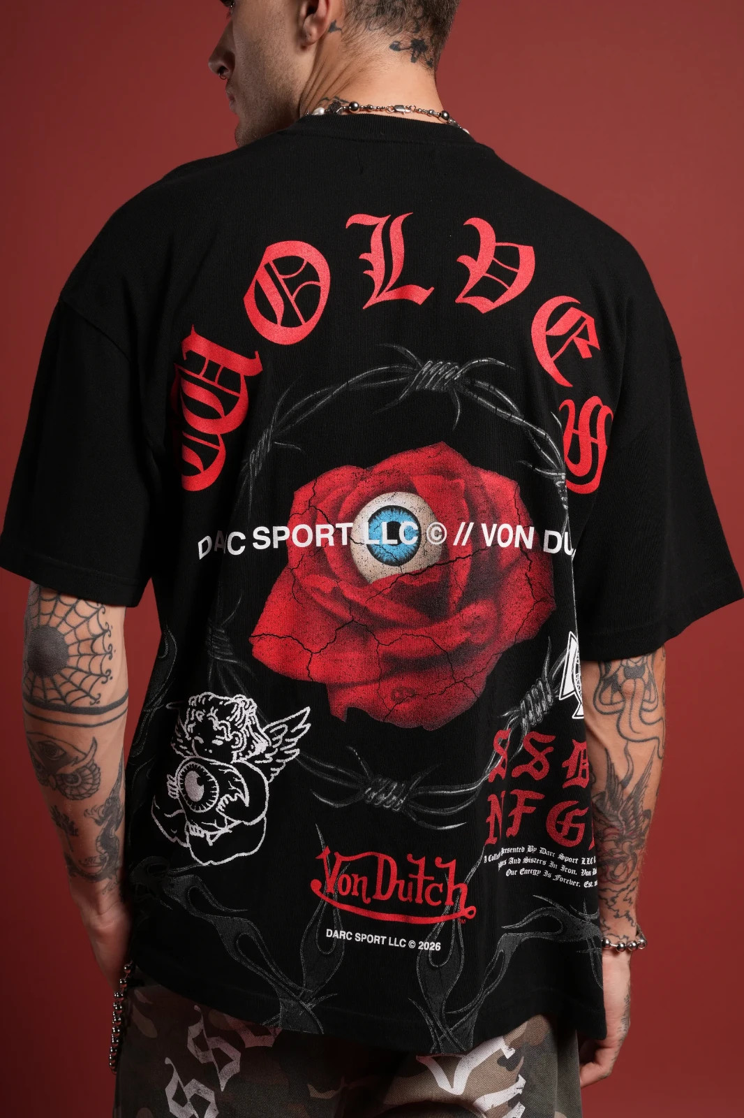 Darc Sport x Von Dutch Eye of the Beholder Oversized Tee Black Medium SOLD OUT
