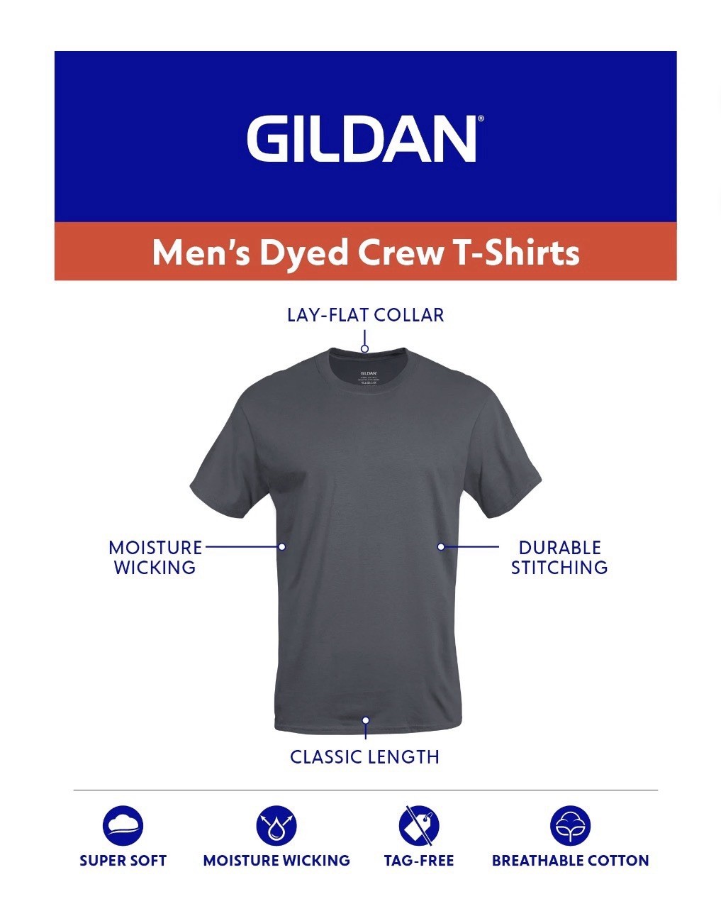10-Pack GILDAN Men’s Size M Crew Neck T-Shirts Tee Short Sleeve Assorted Colors
