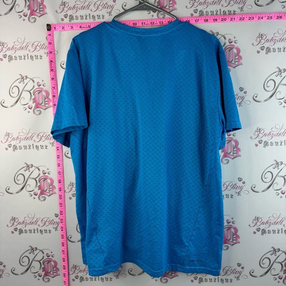 Nike T-shirt stretchy Bright Blue Dri-FIT Short Sleeve Athletic Tee
