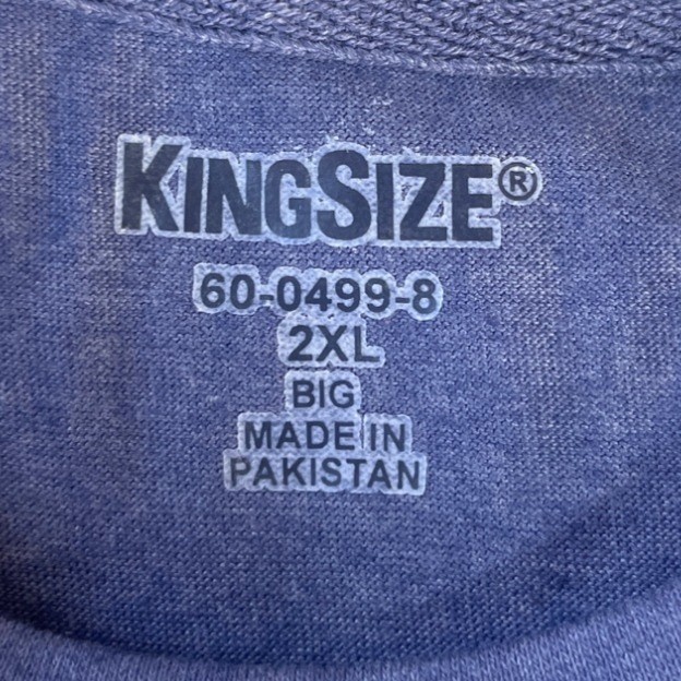 Kingsize Tshirt Mens 2XLT Tall Blue New WOT Workwear Summer