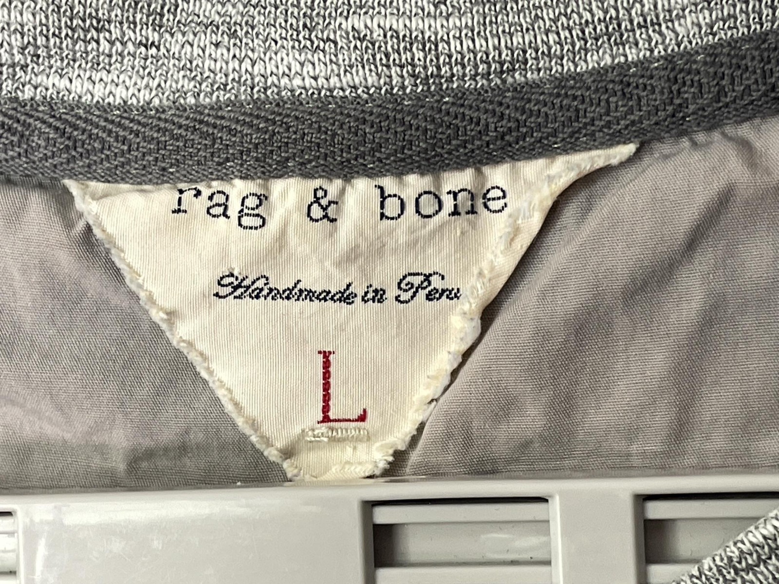 Rag & Bone Shirt Mens Large Gray Textured Long Sleeve Henley Jersey Top Casual