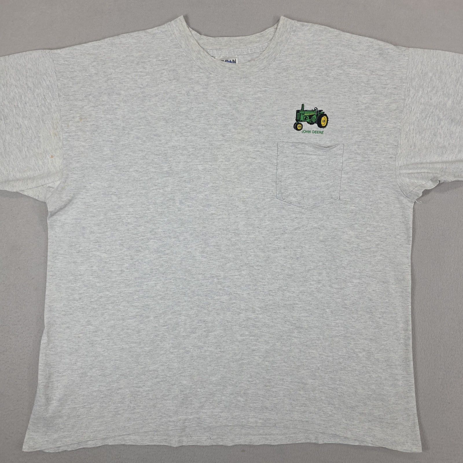 John Deere Shirt Men’s 2XL Pocket Embroidered Logo Tractor Green Workwear Farm