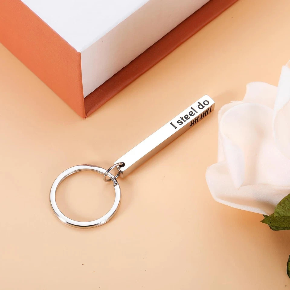 11 Year Wedding Anniversary Keychain Gift for Her Him Husband Wife Couples