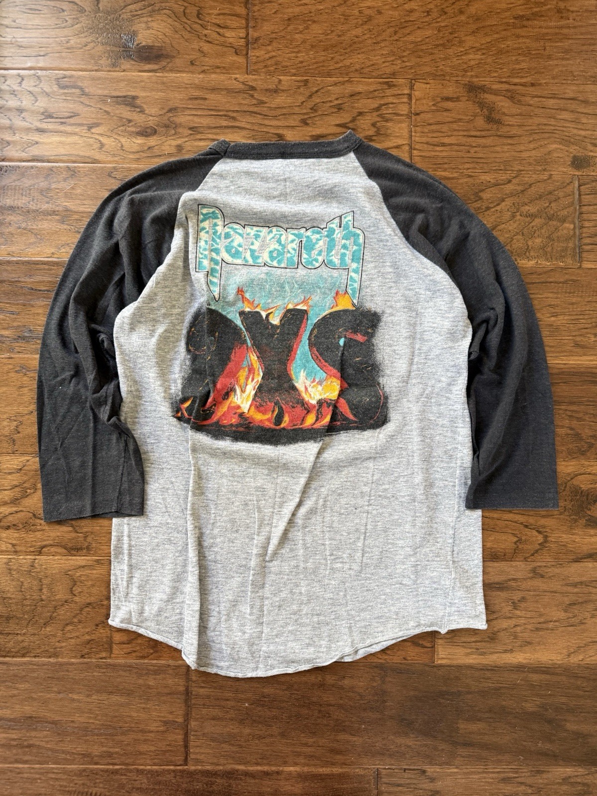 Vintage 1982 Nazareth 2XS Shirt Raglan Concert Tour Shirt Large Satisfy USA