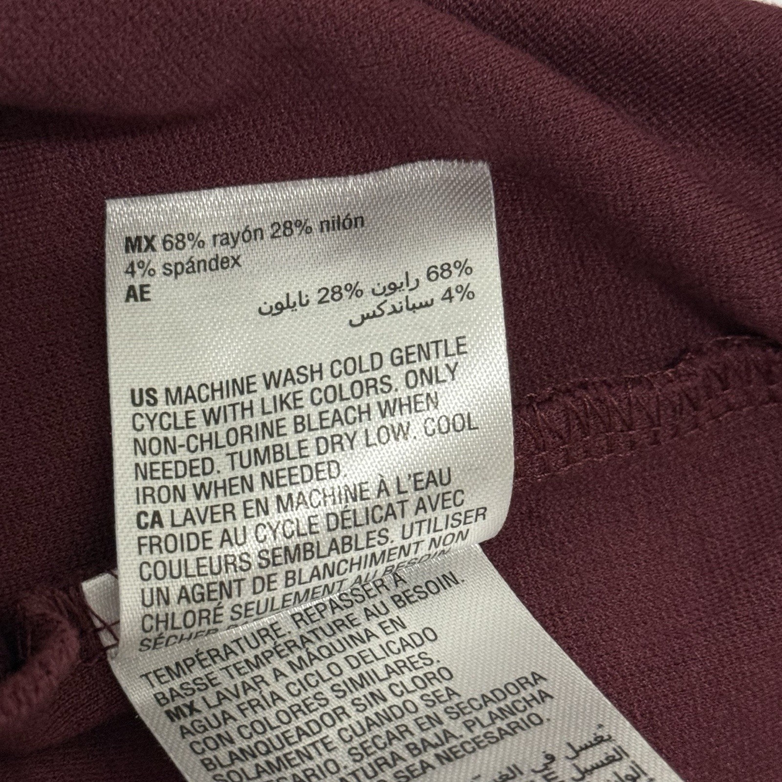 Alfani Stretch Crewneck T-Shirt in a burgundy/maroon Sz-XXL