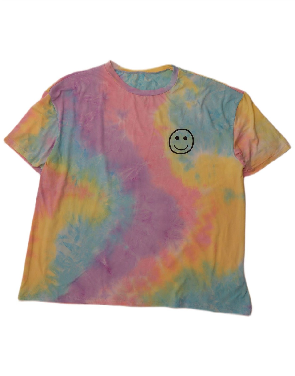 SHEIN Mens T-Shirt Top XL Multicoloured Tie Dye Polyester BZ01