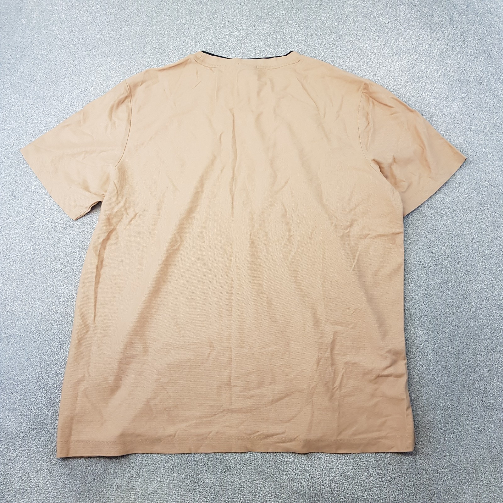 Hugo Boss Mens T-Shirt 3XL XXXL Brown Mercerised Tiburt 276 Tight Neck Short