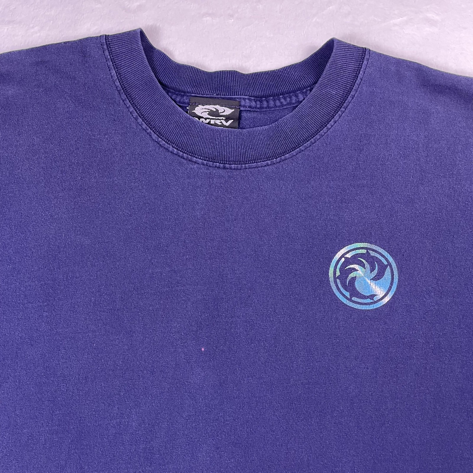 Vtg Y2K WRV Surf Tee XL Wave Riding Vehicles Dolphin Logo Beach Skate Board USA