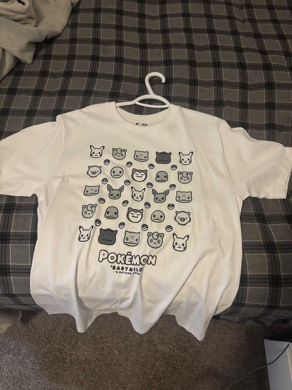 A Bathing Ape BAPE x Pokémon Baby Milo Pikachu White Cotton Tee L