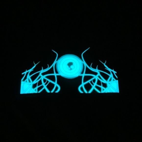 Womens El Flashing Sound Activated LED T-Shirt Skull Black Short Sleeve Size XS