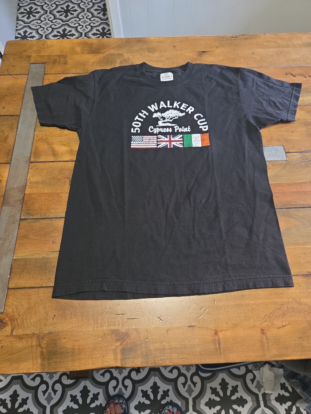 Straight Down 50th Walker Cup T Shirt Mens L Large Cypress Point Club Golf Black