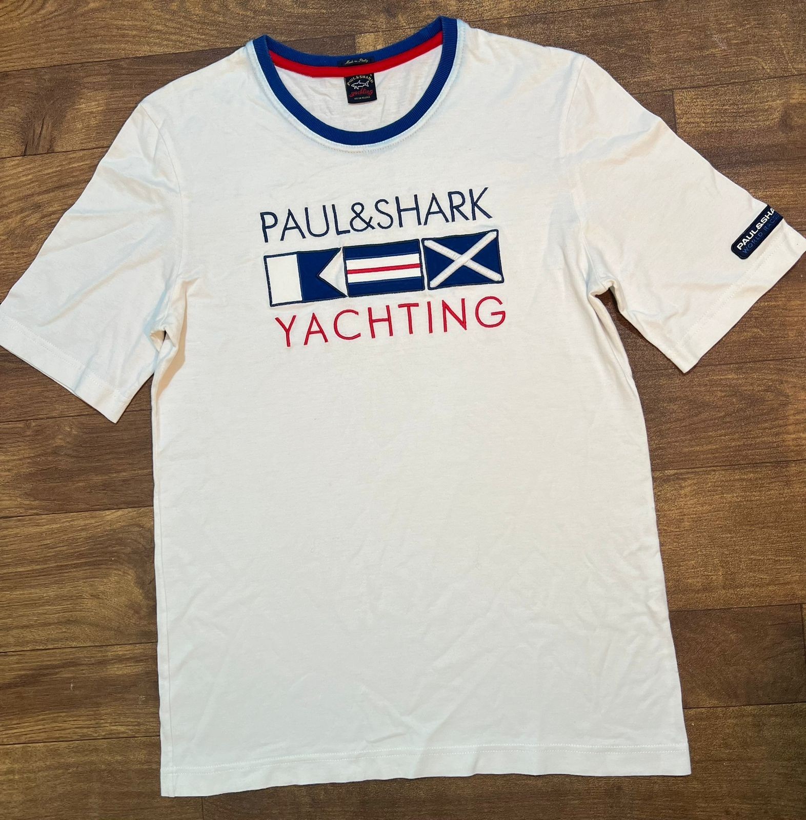 Paul & Shark Yachting T Shirt S Made In Italy White Embroidered Logo Nautical