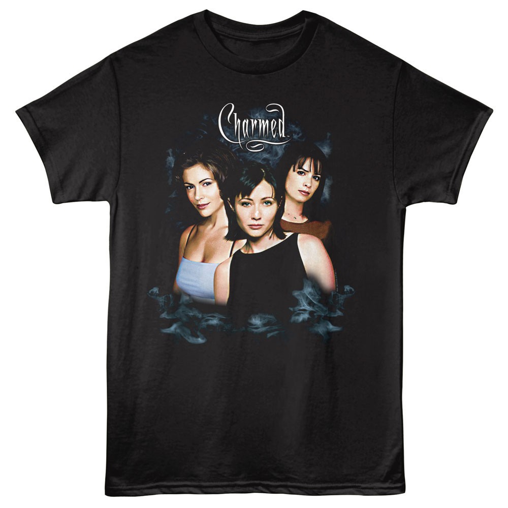 Charmed Fantasy Drama TV Show Sisters Bust Photo Smoke Men’s T Shirt