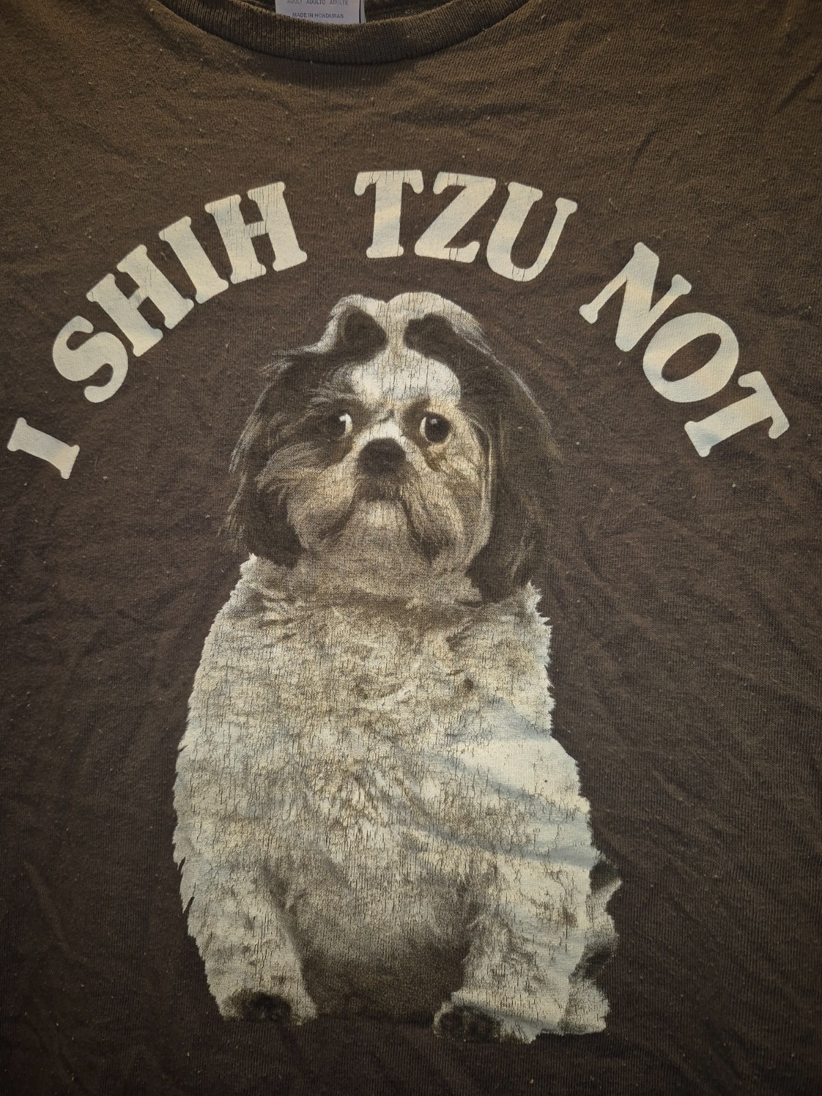Delta Pro Weights I Shih Tzu Not Dog Tee Shirt Size Large