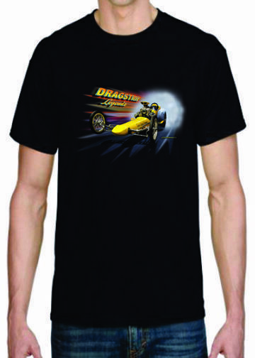 Adult DryBlend® T-Shirt – (YELLOW DRAGSTER LEGENDS – HOT ROD)