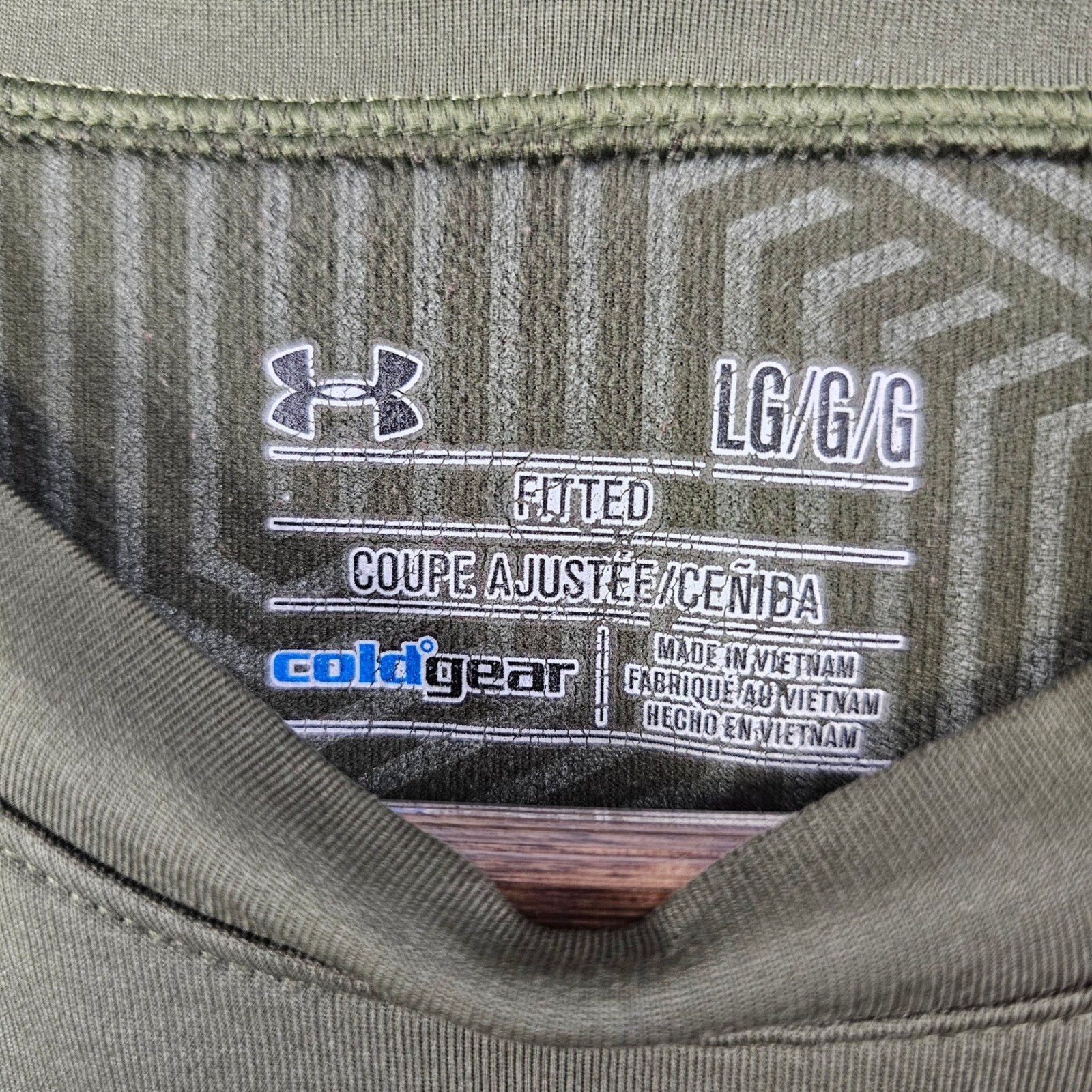 Under Armour Tactical ColdGear Base Layer Fitted Shirt Olive Mens Large Pullover