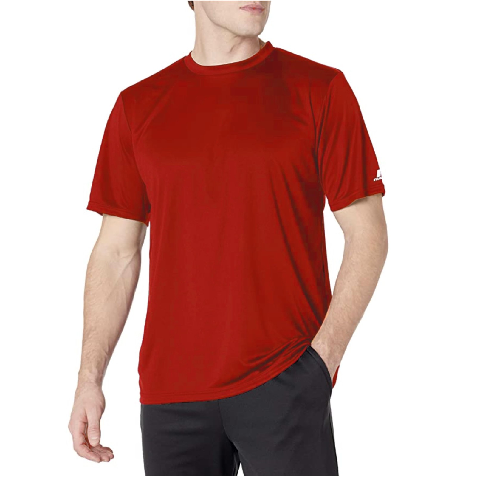 Men’s Short Sleeve Performance T-Shirt, True Red, Medium