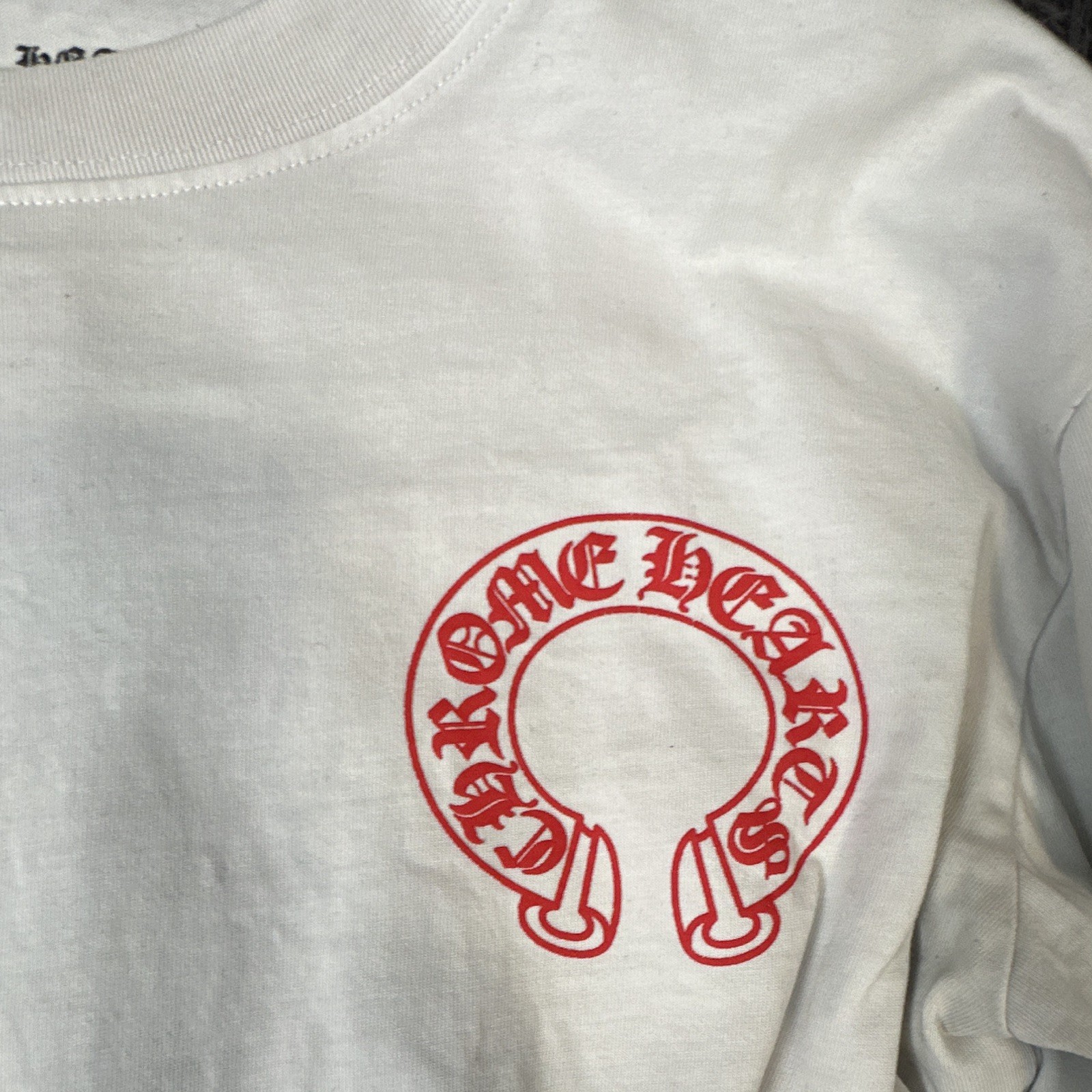 Chrome Hearts Horseshoe Graphic Long Sleeve Crew Neck T-Shirt White Men’s L