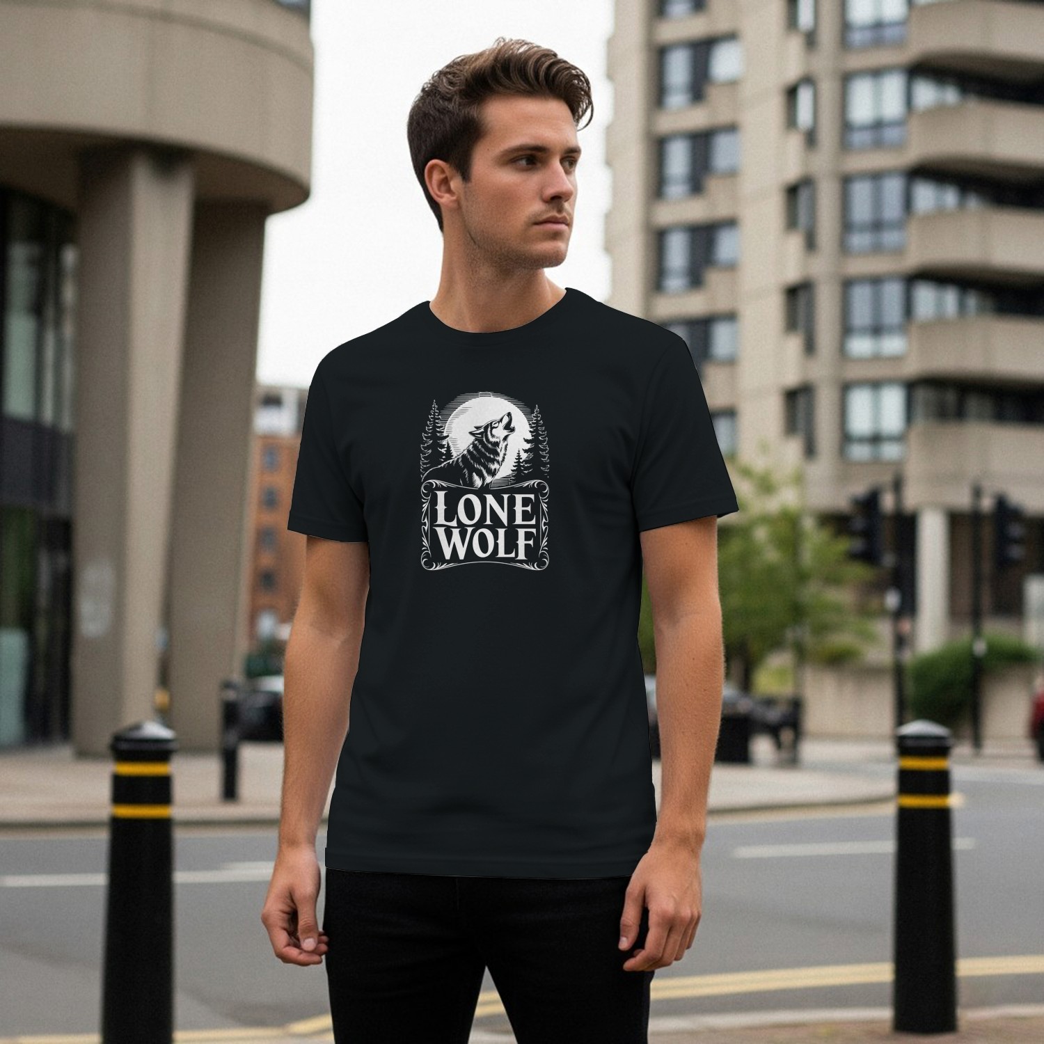 Lone Wolf Howling Men’s T-shirt