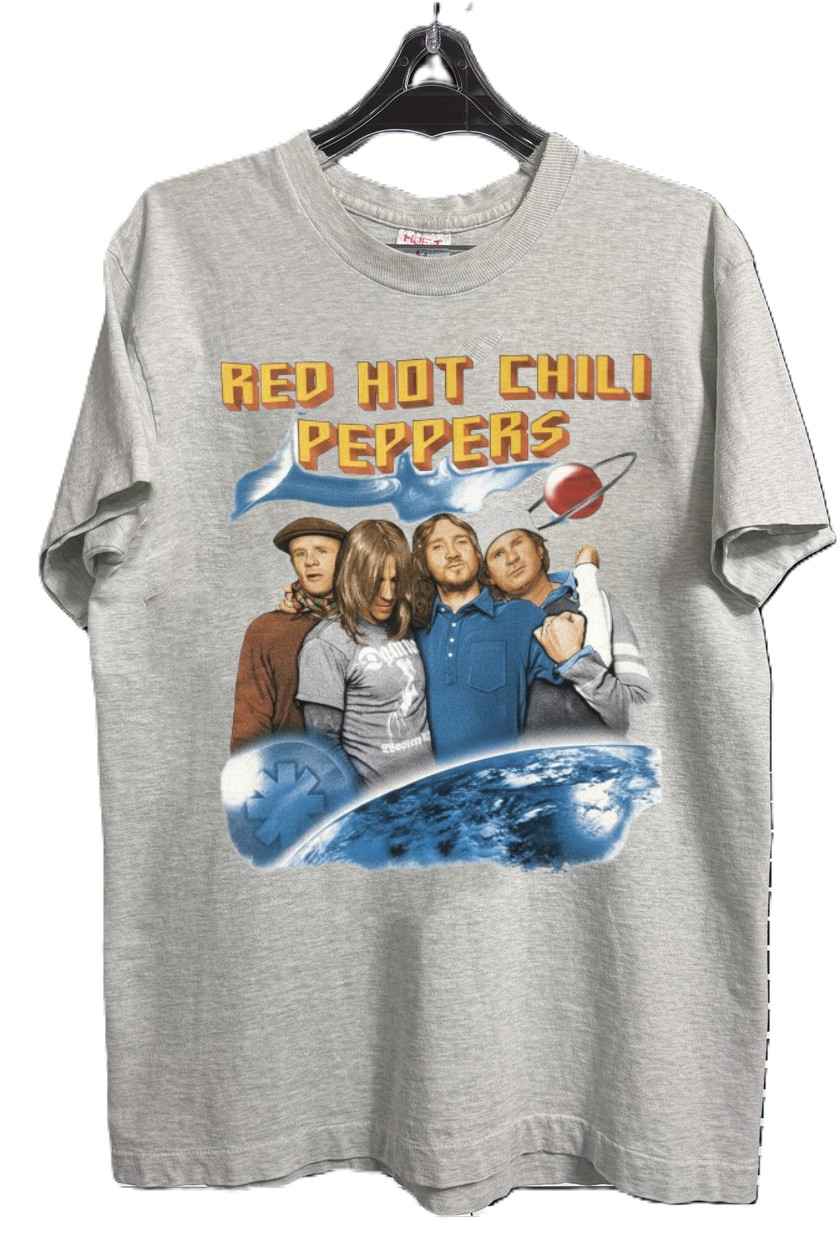 VTG RED HOT CHILI PEPPERS Shirt Heather Gray Graphic Tee Rock Band PA10137