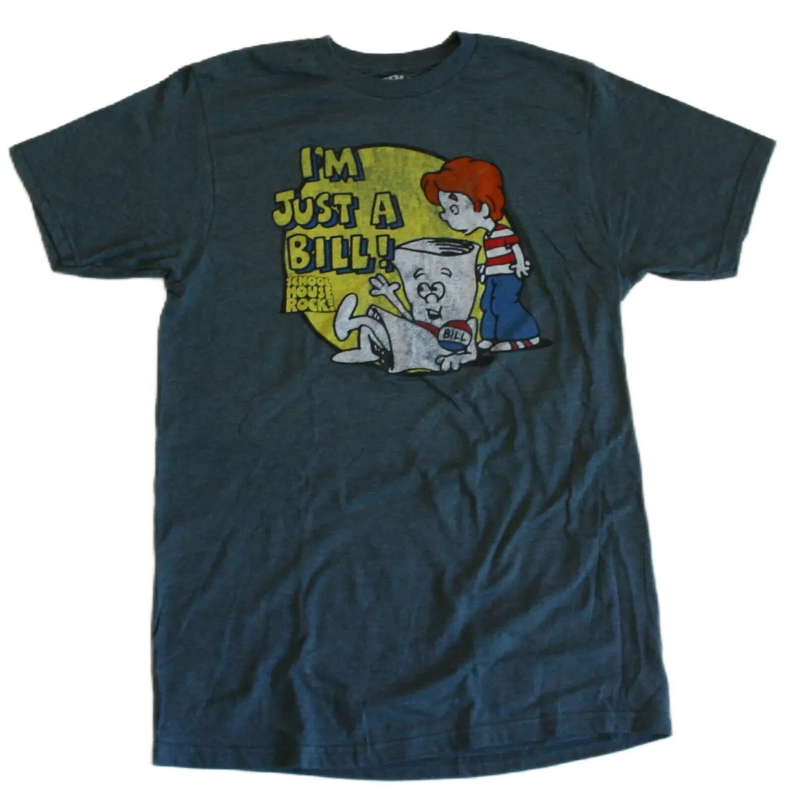 Ripple Junction I’m Just a Bill Circle Men’s T-Shirt Medium Heather Blue NEW